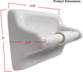 Elegant White Ceramic Bathroom Tissue Holder - Wall Recessed Glazed Design Accessory